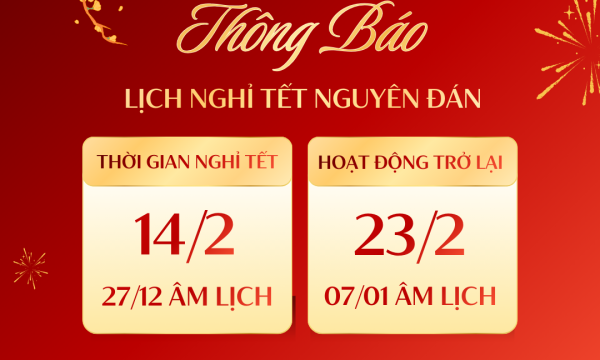  THÔNG BÁO NGHỈ TẾT NGUYÊN ĐÁN 2026 